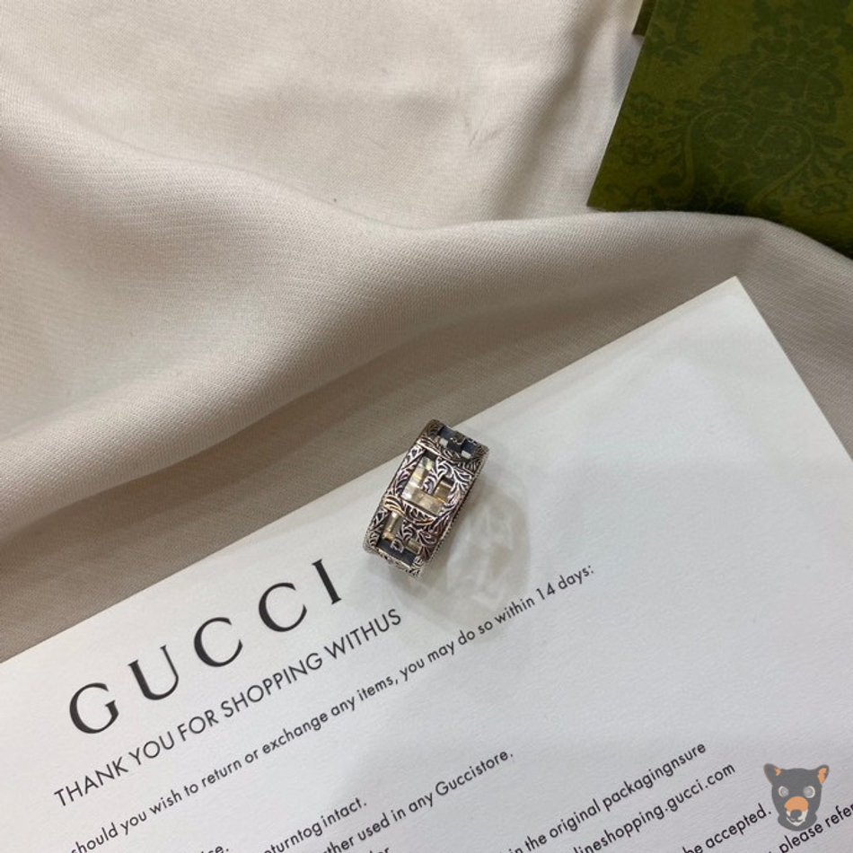Кольцо Gucci "GG Supreme" широкое