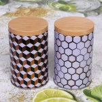 Банка для продуктов металлическая «Geometry» 900мл 9*14,5см