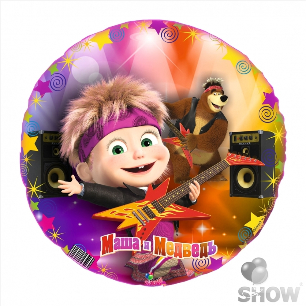 К 18" Круг Маша и медведь музыканты
