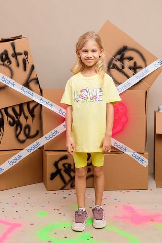 010_БК25 Футболка кор.рукав д/д, желтый