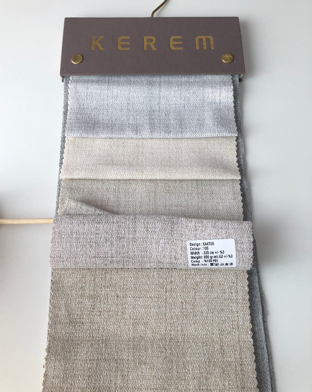 Портьерная ткань Kerem арт. Kaktus (высота 320 см, Турция)