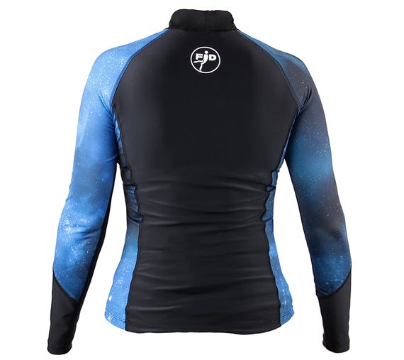 Гидрофутболка-рашгард FanDiver Galaxy женская синий/черный