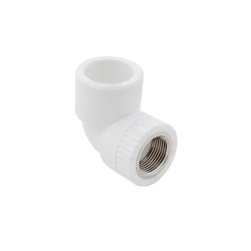 Угольник комбинированный ПП 25-1/2'' PN 25, с внутренней резьбой, белый, РосТурПласт 10792