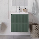 Тумба с раковиной подвесная BelBagno UNO-600-2C-SO-VO Еловый матовый, раковина белая BB-8099-60