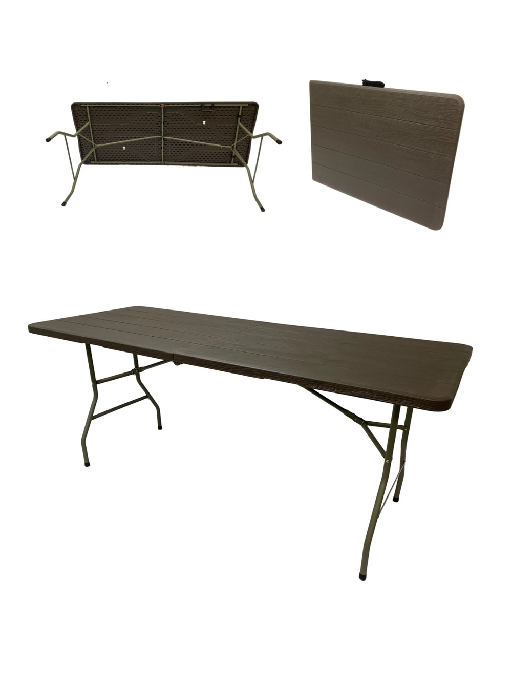 Стол складной Z180BR 180*74*74см, коричневый