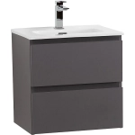 Тумба с раковиной BelBagno 50 KRAFT 39-500/390-2C-SO-GSO+BB500/390ETL темно-серая матовая