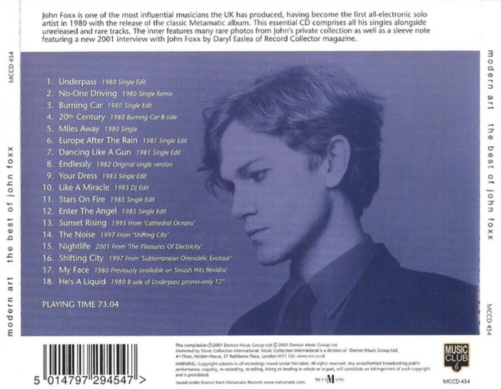 John Foxx / Modern Art: The Best Of John Foxx (CD)