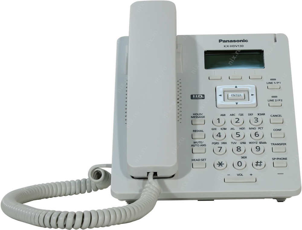 IP-телефон Panasonic KX-HDV130RU &lt;белый &gt; SIP телефон