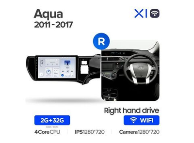 Магнитола Teyes X1 2-32 Wi-Fi Toyota Aqua RHD 2011 — 2017 9.0"