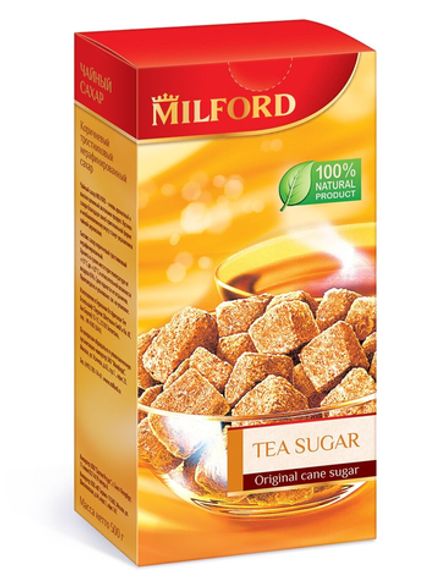 Сахар Milford тростниковый коричневый кусковой 500 г