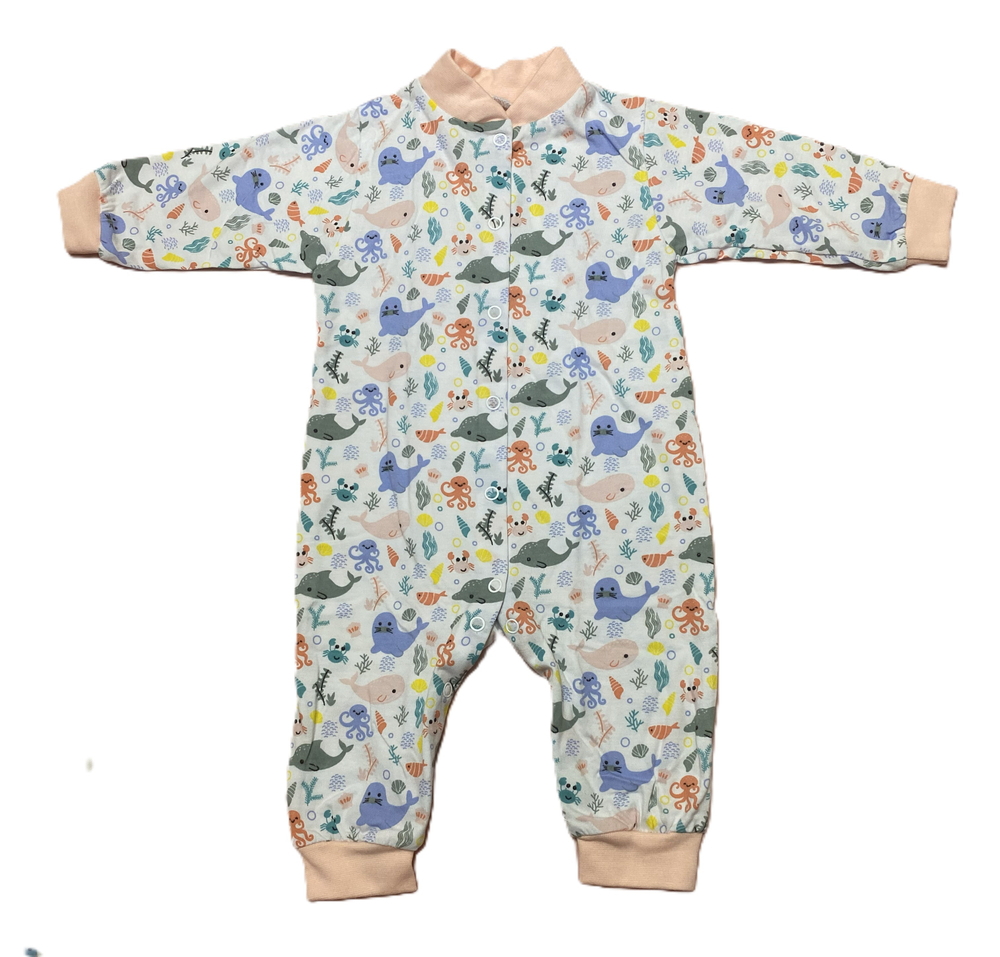 Комбинезон без ножек на кнопках из кулирки (100% хлопок) на рост 68 см