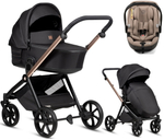 Детская коляска Tutis Mio 3 Plus Black Edition New 3 в 1 с автокреслом Beno Beige 1622292 Rose Gold