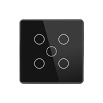 Сенсорный выключатель Zigbee 5CH беспроводной SS5 (на аккумуляторах, черный)