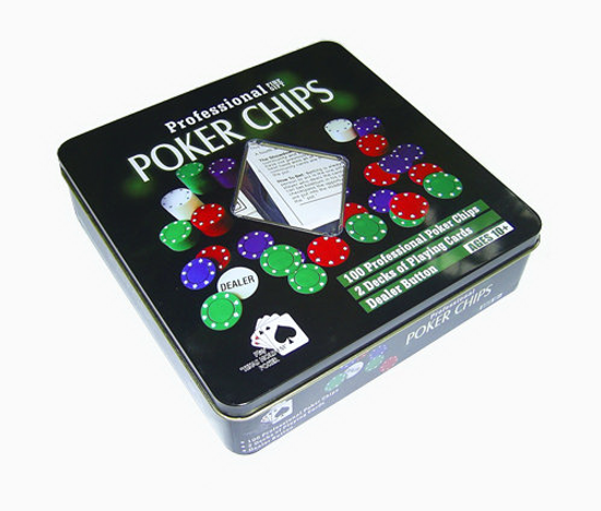 Настольная игра Набор для покера 300 фишек с картами