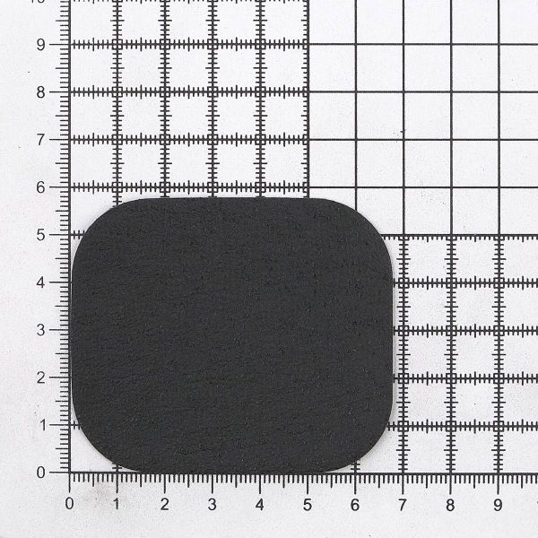 Заплатка термоклеевая кожа искусственная 57х67мм (черный (black)), AZ05, 10 шт
