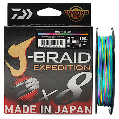 Шнур Daiwa J-Braid Expedition x8E 300м Multi Color 1шт -