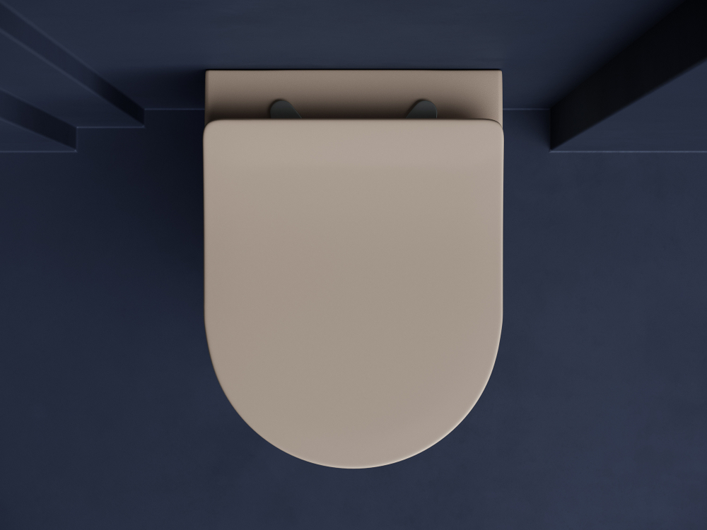 Комплект подвесной безободковый унитаз Ceramica Nova Balearica CN6000MC капучино матовый с сиденьем микролифт + инсталляция Geberit Delta 458.149.21.1 с кнопкой, хром глянцевый