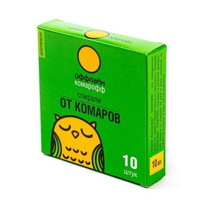 Спирали от комаров Комарофф "длительно" 10 шт