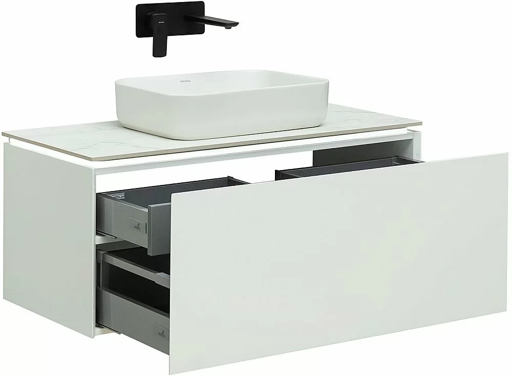 Тумба с раковиной Allen Brau Infinity 100 1.21004.WM белый матовый