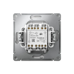 ARTGALLERY 2-клавишный ПЕРЕКЛЮЧАТЕЛЬ, 10АХ, механизм, быстрозажим. клем., АЛЮМИНИЙ