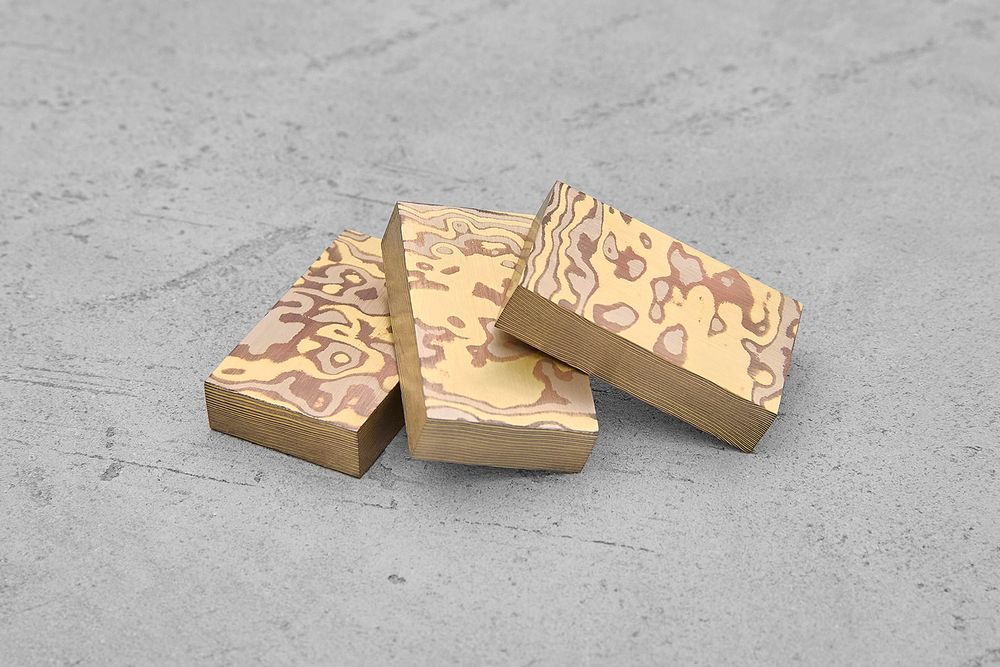 Мокуме дикий, брусок 36x22x8,0мм, 58г