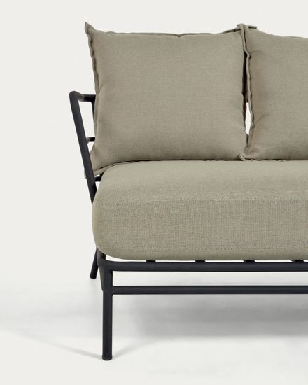 Диван Mareluz трехместный черный стальной La Forma Испания