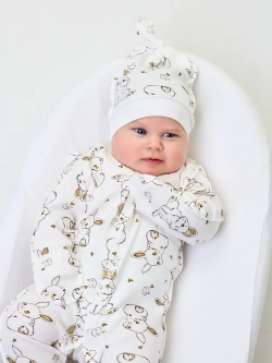 Конверт плюшевый на выписку для новорожденного осень