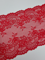 Кружево эластичное красное КС106 (23 см)