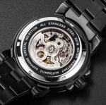 Часы наручные механические ANGIE PRESENT WATCH, тонированное сапфировое стекло, цвет черный