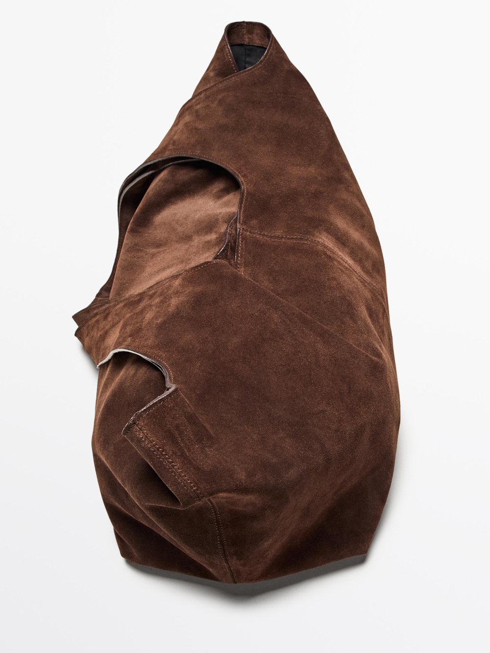 Massimo Dutti Большая сумка-шопер из замши, норка