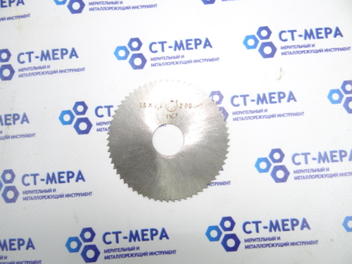 Фреза отрезная по металлу 63х0.6х16мм. z=64 Р6АМ5 без фаски без ш/п