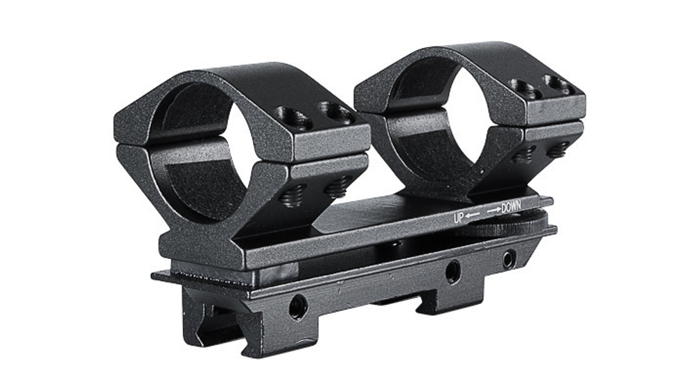 Кронштейн с кольцами Hawke Adjustable на 25,4 мм на планку 9-11мм, высокий, +/-30 MOA (22300)
