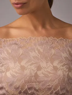 03-77 Кружево эластичное 23 см, бежевый 775/пион 168