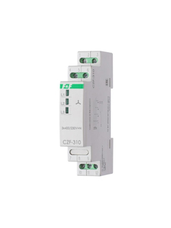 Реле контроля фаз CZF-310 (1 модуль; монтаж на DIN-рейке; 3х400/230+N 8А 1NO/NC IP20) F&F EA04.001.005