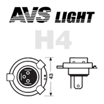 ЛАМПА ГАЛОГЕННАЯ AVS SIRIUS/NIGHT WAY/ PB H4.12V.60/55W A78949S