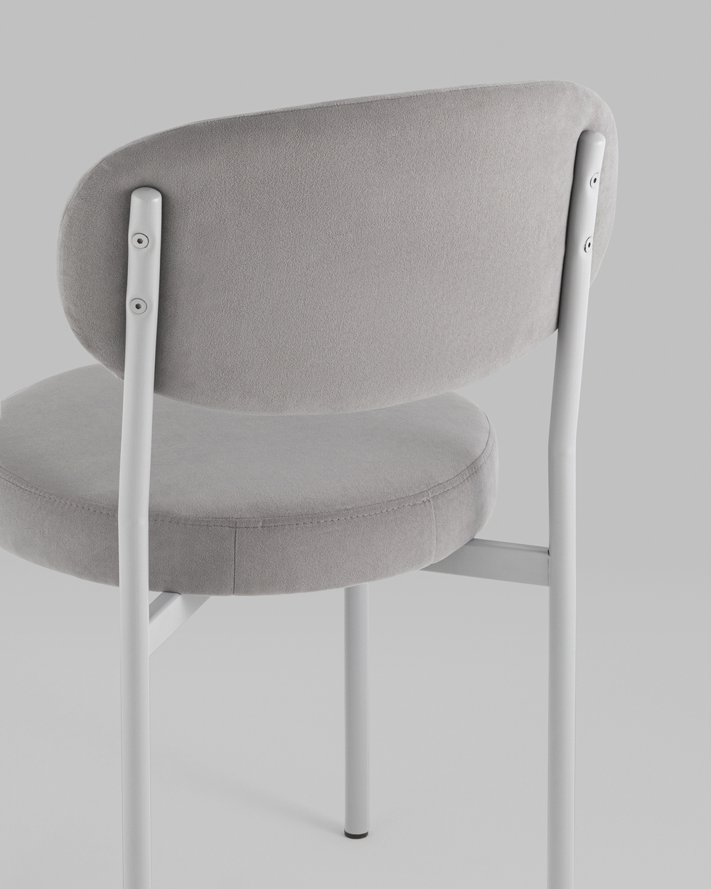 Стул Бриф SN велюр серый каркас светло-серый муар