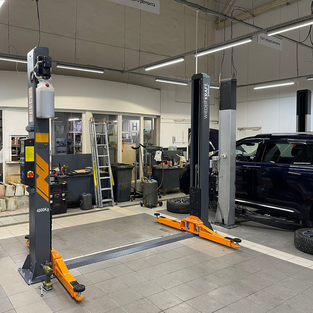 WDK-522E/380 Подъемник двухстоечный с нижней синхронизацией 4 тонны, электр. разбл., 380В