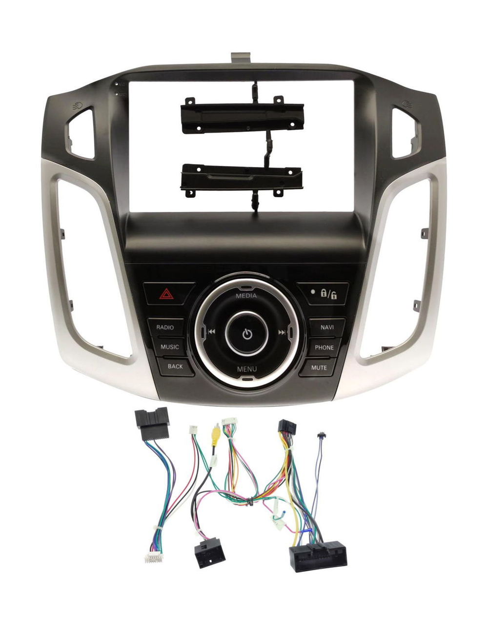 Комплект рамки с разъёмами 9" Ford Focus 3 2011-2019 шайба + кнопки - Car-Smart 7079F2