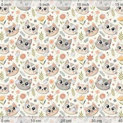 Милые котики с цветами бохо by Catmancer 588 DPI
