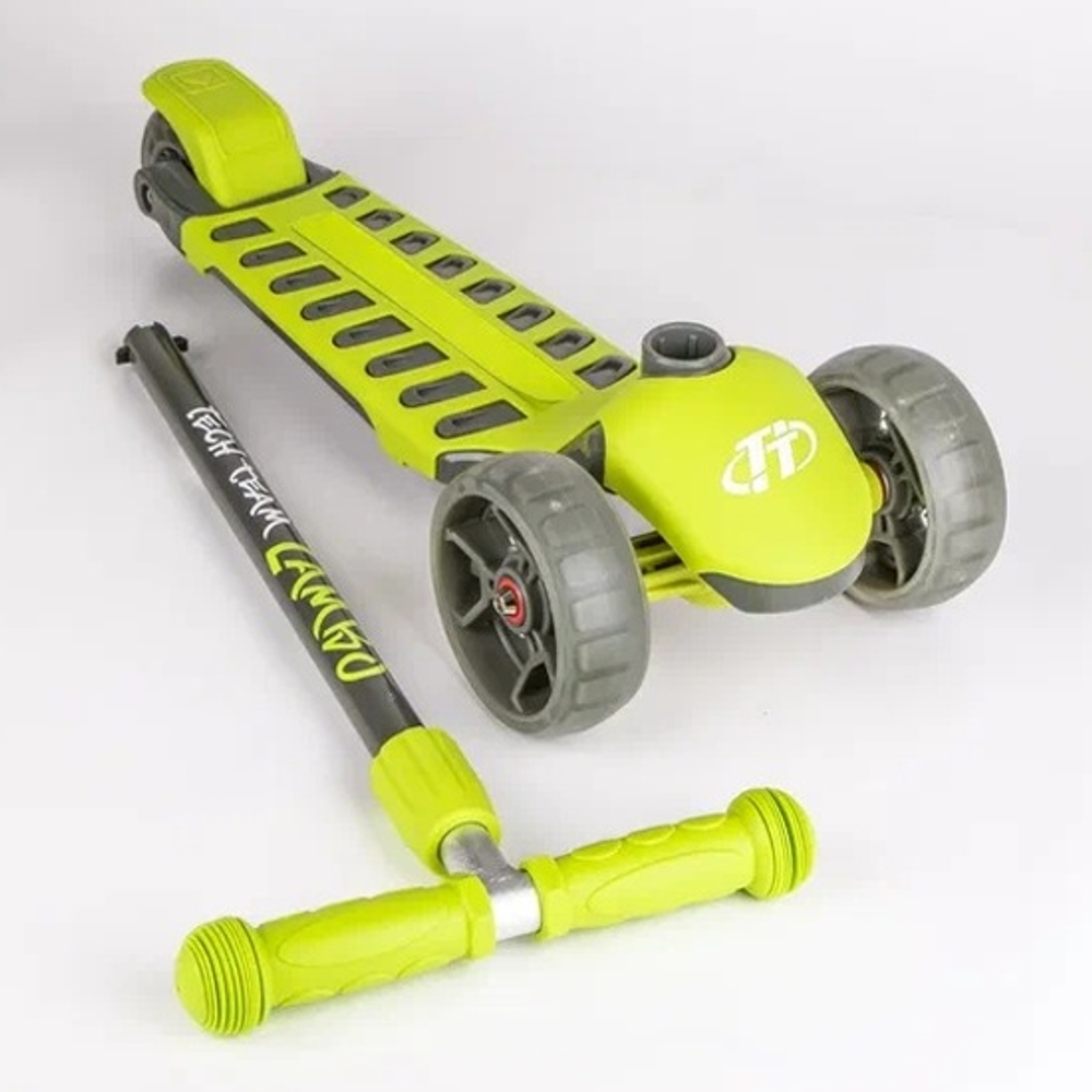 Самокат Tech Team Lambo grey-green 1/4 серый/зеленый