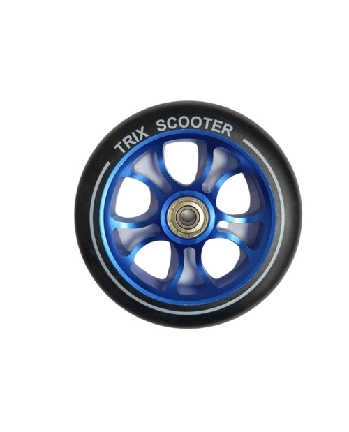Колесо для трюкового самоката, 120x24мм, с подшипниками ABEC 9, алюм, синее