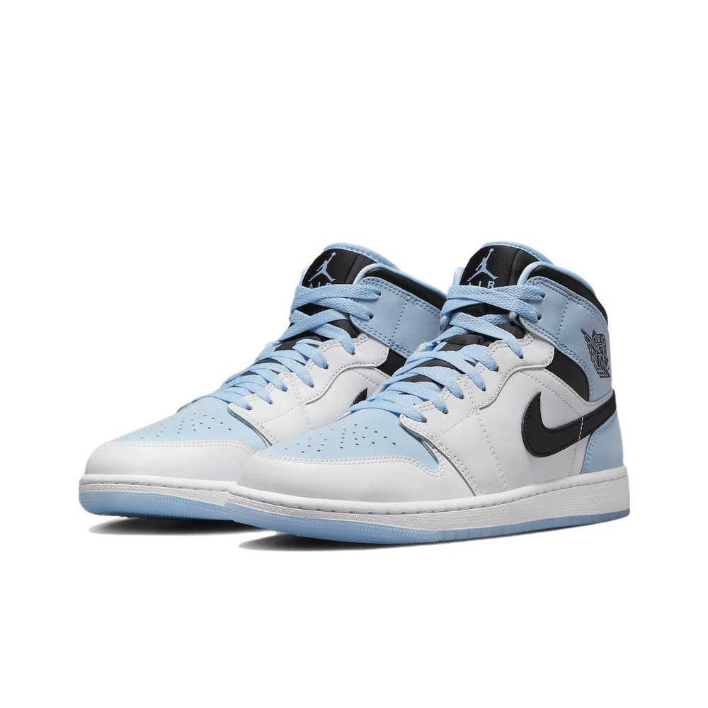 Кроссовки Air Jordan 1 Mid White Ice Blue