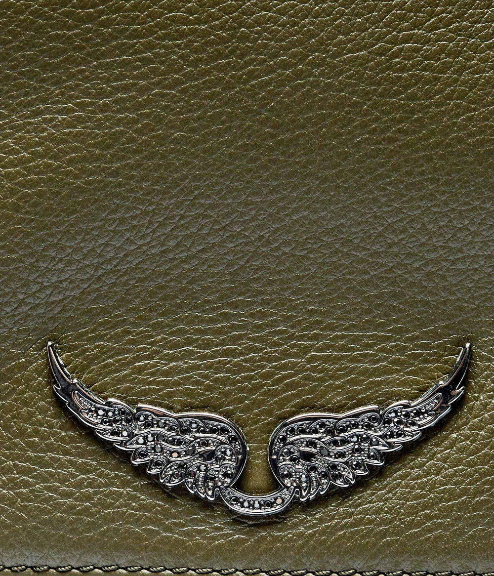 Кожаная сумка-мессенджер Zadig&Voltaire - хаки(LWBA00001)