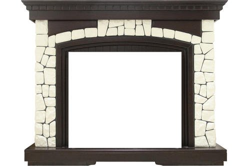 Портал Royal Flame Glasgow - Темный дуб / Белый (Высота 1100мм)