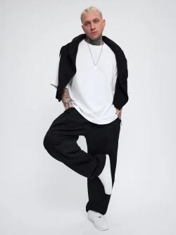 Штаны спортивные с защипами багги широкие оверсайз