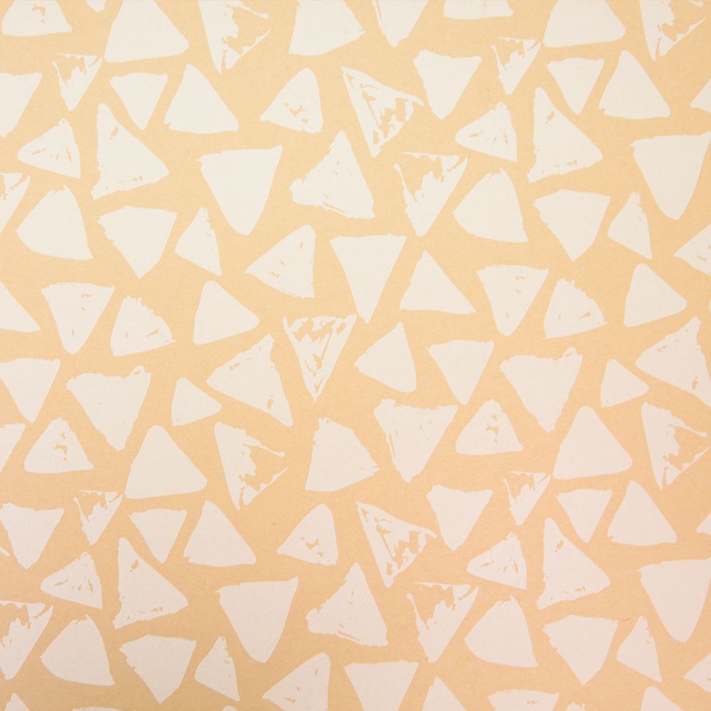 Упаковочная бумага, Крафт (0,7*1 м) Треугольники Люкс, Белый, 1 шт.