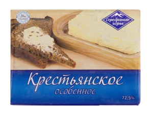 МАСЛО СПРЕД КРЕСТЬЯНСКОЕ ОСОБЕННОЕ 72.5% 180ГР СЕРЕБРЯНЫЕ ГОРЫ