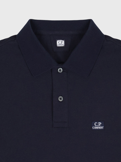 Поло с длинным рукавом C.P. Company Stretch Piquet Slim Navy