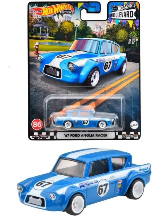Машинка Хот Вилс Премиум 67 Ford Anglia Racer GJT68 HKF32