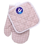 Прихватка в наборе варежкой «Тоскана», цвет пудровый